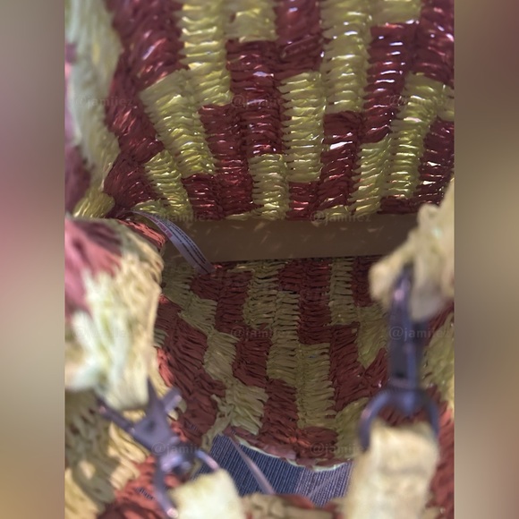 Free People Brunch Date Crossbody Clutch - yellow and tan NWT - Picture 8 of 12